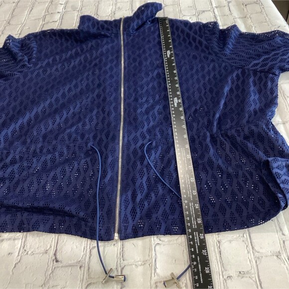 Southern Lady Jacket Women's Size 3X Navy Full Zipper Lace Drawstring Waist - Picture 9 of 9